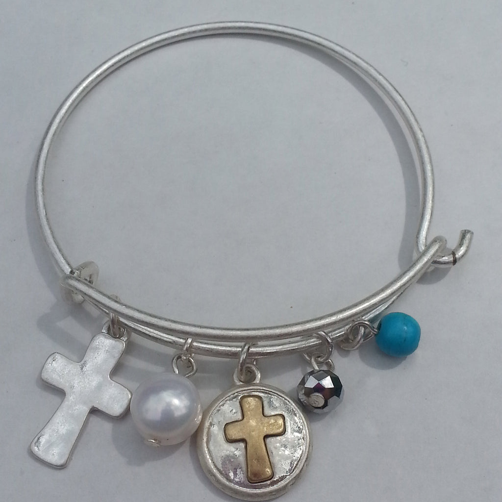 Cross Pearl Bangle