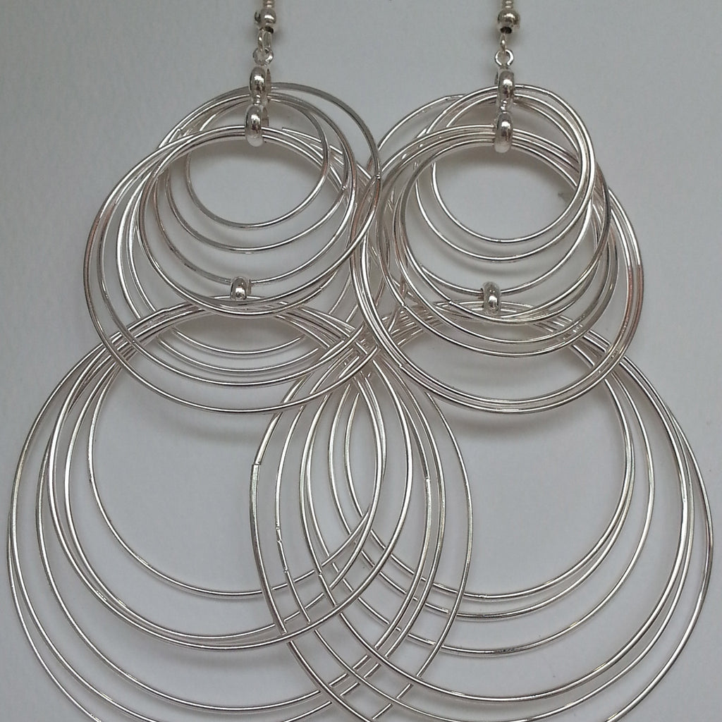 Multi Circle Drop Earrings