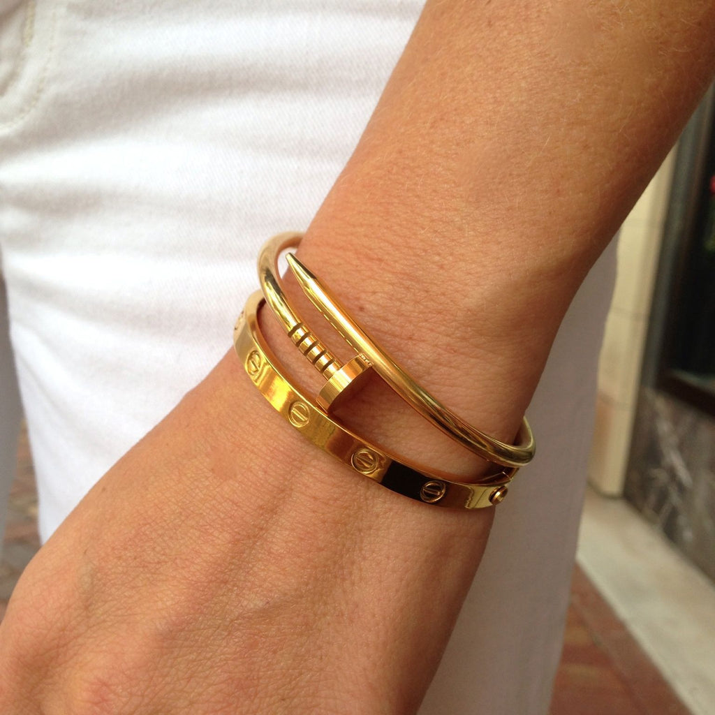 Love Screw & Nail Bangle Set