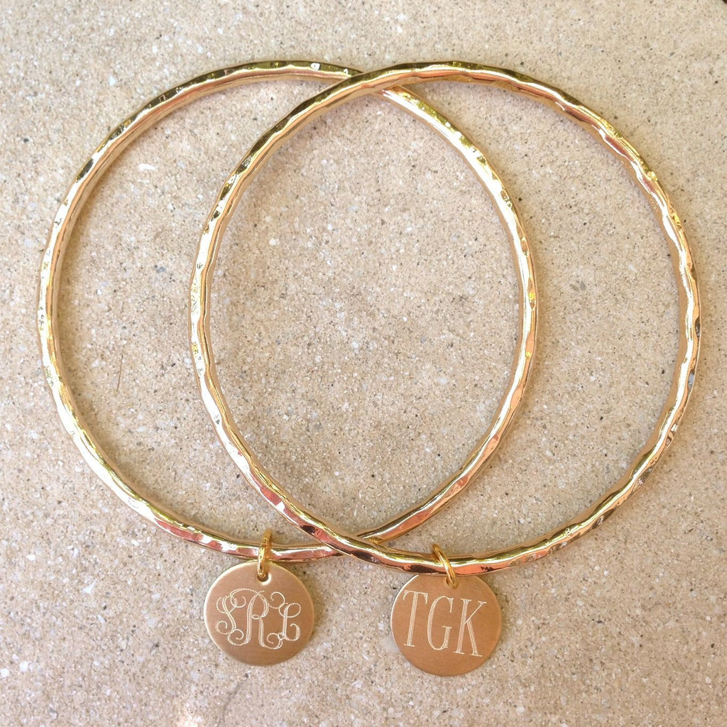 My Monogram Hammered Bangle