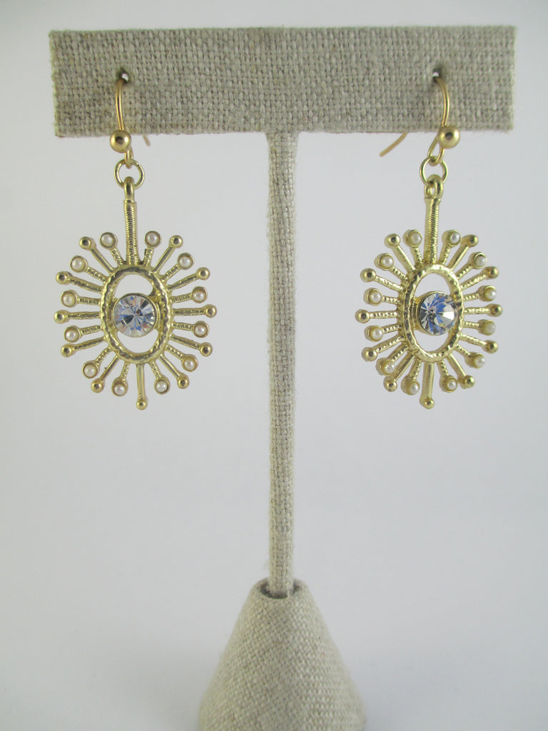 Sun Burst Drop Earrings
