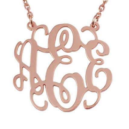 ** SPECIAL ** Jordann Jewelry Monogram Necklace - 1.25 Inch ** ILJA FAVORITE **