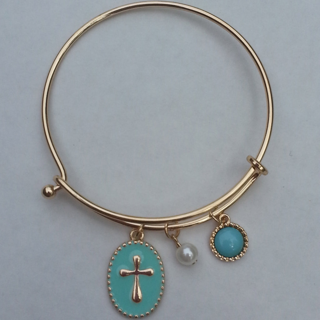 Turquoise Cross Bracelet