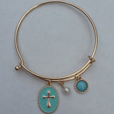 Turquoise Cross Bracelet