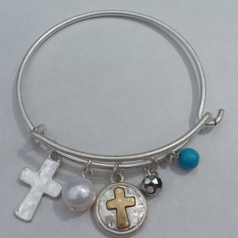Cross Pearl Bangle