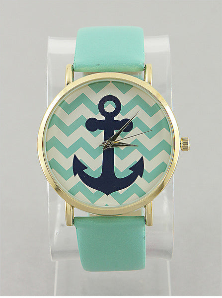 You can always count on I Love Jewelry Auctions to bring you the hottest trends. Our Mint Chevron Anchor Watch is perfect for any arm candy stack!