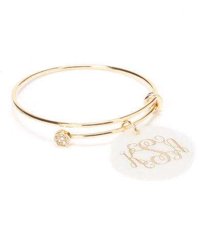 Color Me Happy Personalized Acrylic Charm Bangle