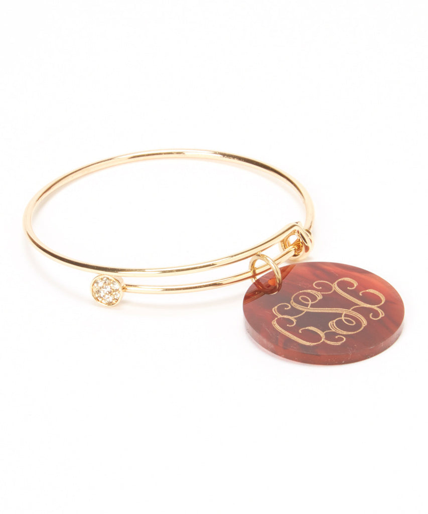 Color Me Happy Personalized Acrylic Charm Bangle
