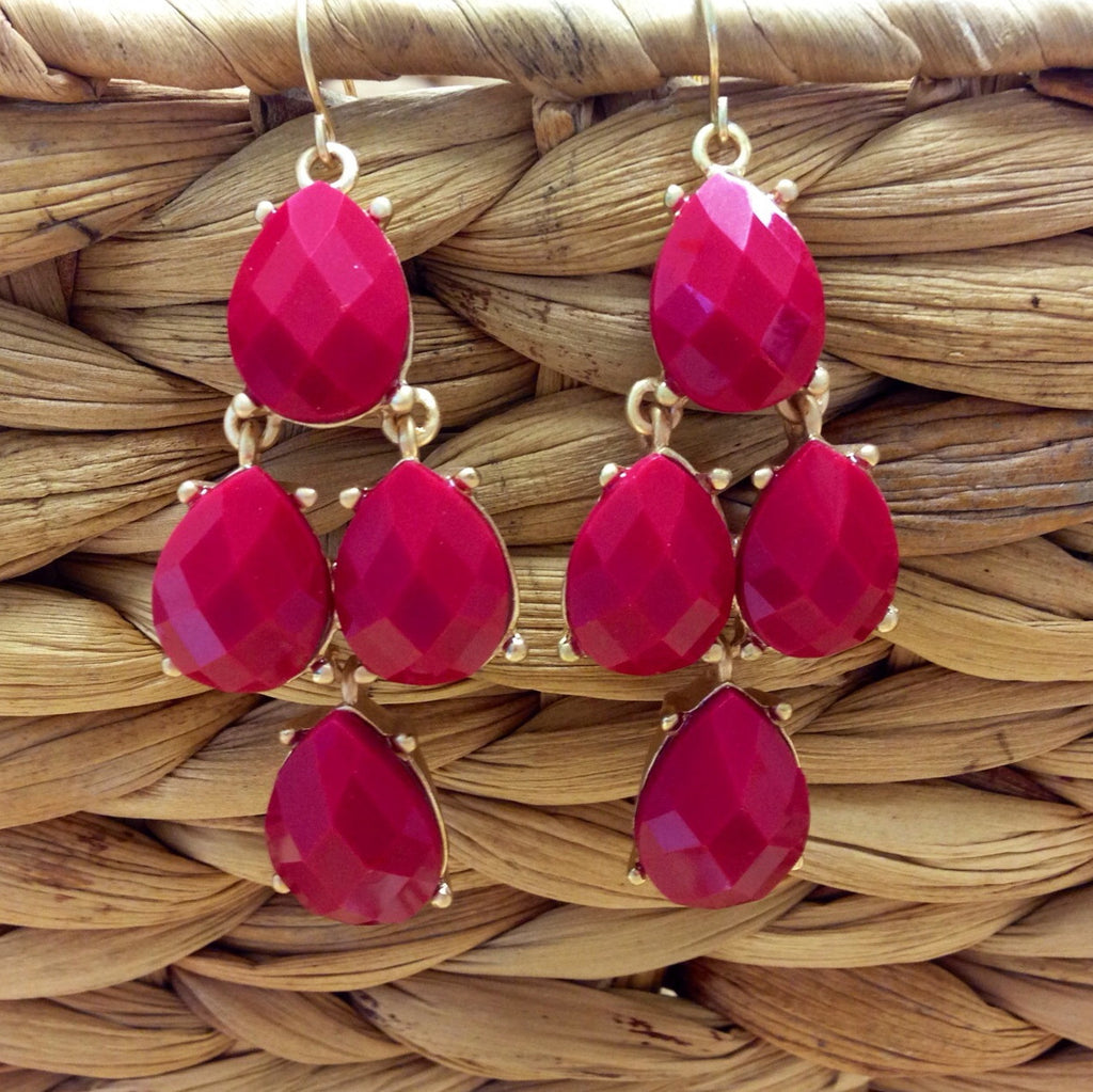 Red Dangling Earrings
