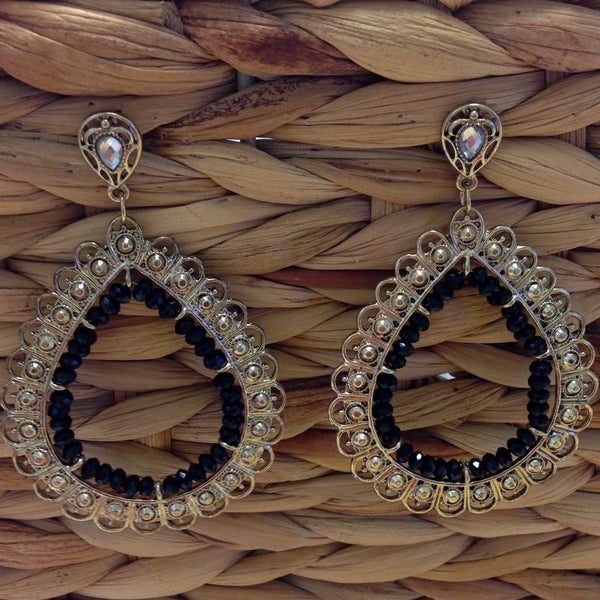Black Antique Earrings