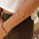 State Wire Wrapped Bangle Bracelet
