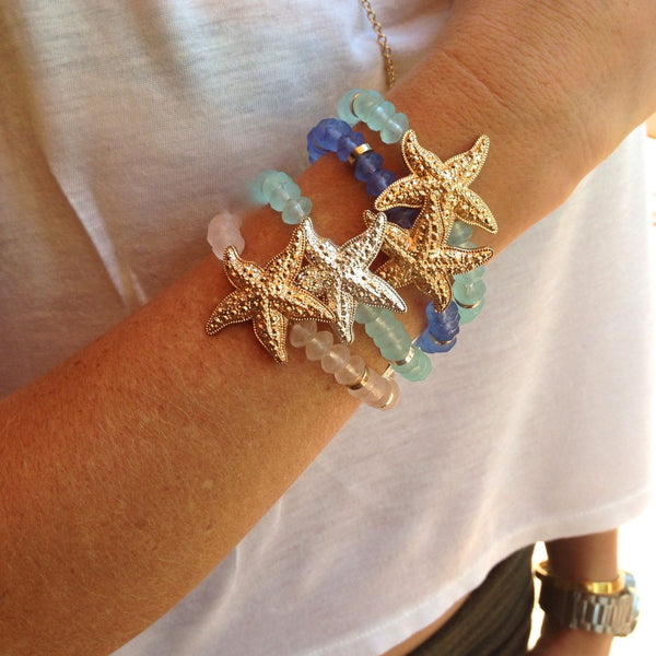 Seaglass Starfish Bracelet