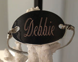 Oval Monogram Wire Wrapped  Bangle