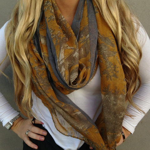 Gold & Gray Scarf
