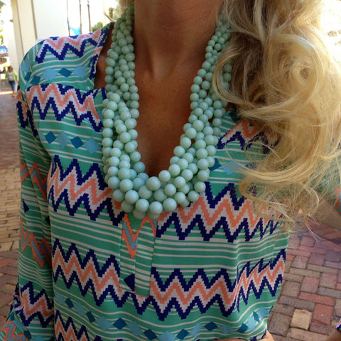 Minty Fresh Braided Beaded Necklace
