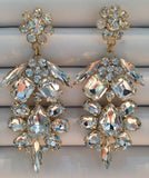 Crystal Feather Earrings