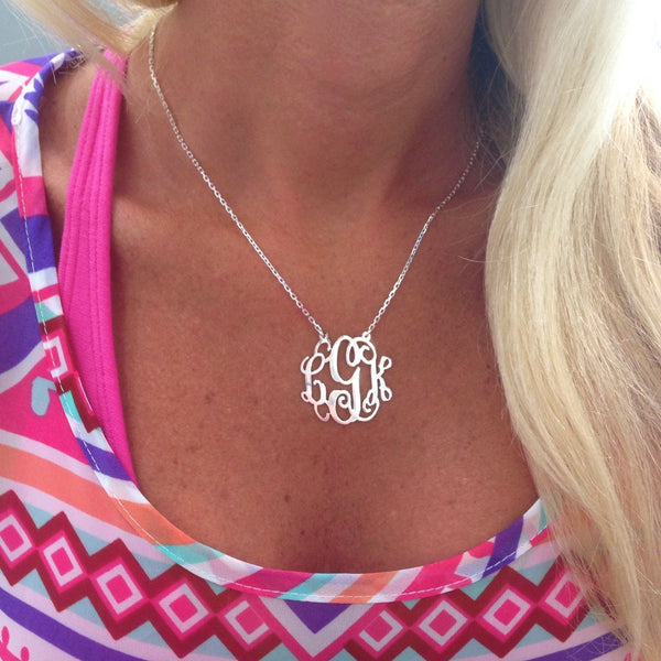 ** SPECIAL ** Jordann Jewelry Monogram Necklace - 1.25 Inch ** ILJA FAVORITE **
