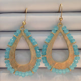 Turquoise Teardrop Grecian Earrings