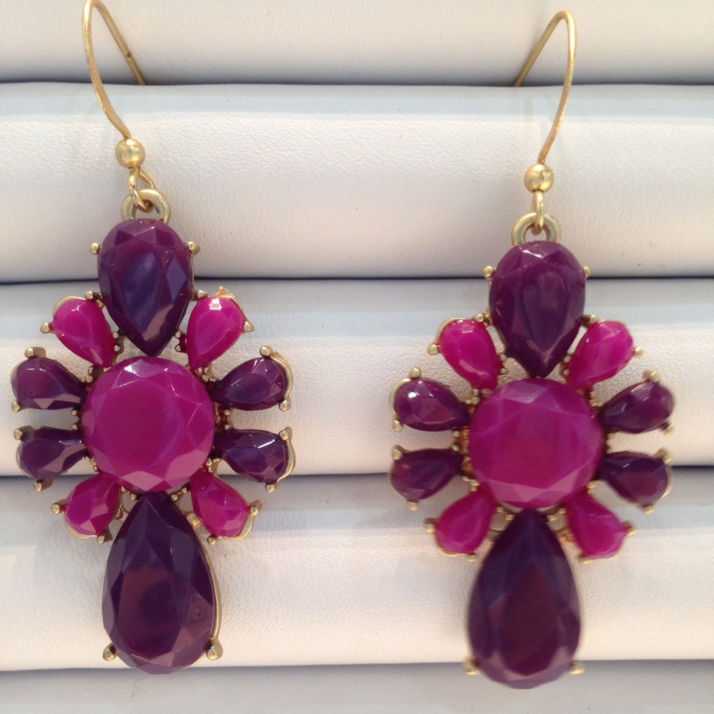 Purple Burst Earrings