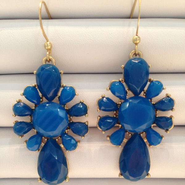 Blue Burst Earrings