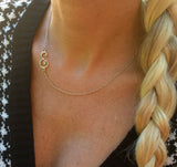 Asymmetrical Script Initial Necklace