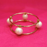 I Love Jewelry Auctions has done it again. Our Pearl Double Bangle Bracelet is Sweet & Sassy. It is a 2014 fashion magazine favorite!