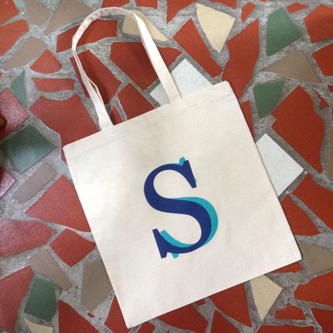 Initial Tote Bag
