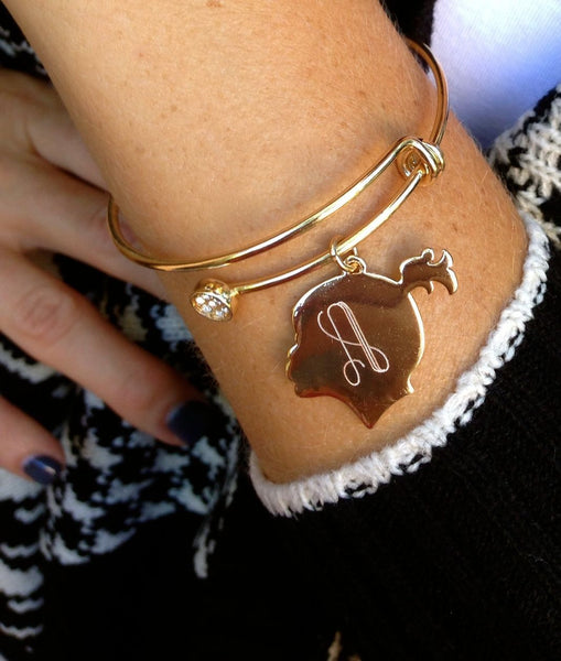 Bangled+Charmed Girl Silhouette Charm Bangle