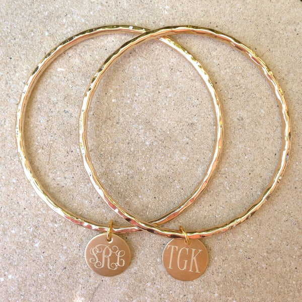 My Monogram Hammered Bangle
