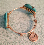 TGIF - Thank God I'm Fabulous Turquoise Charm Bangle