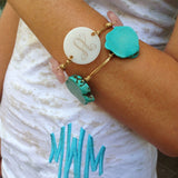 Acrylic Personalized Wire Wrapped Stone Bangles