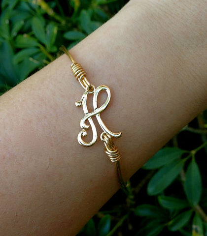 Handmade Initial Bangle