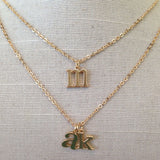 Lowercase Initial Charm Necklace