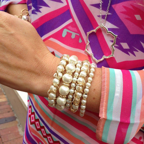 Pearly Girly Bracelet Set