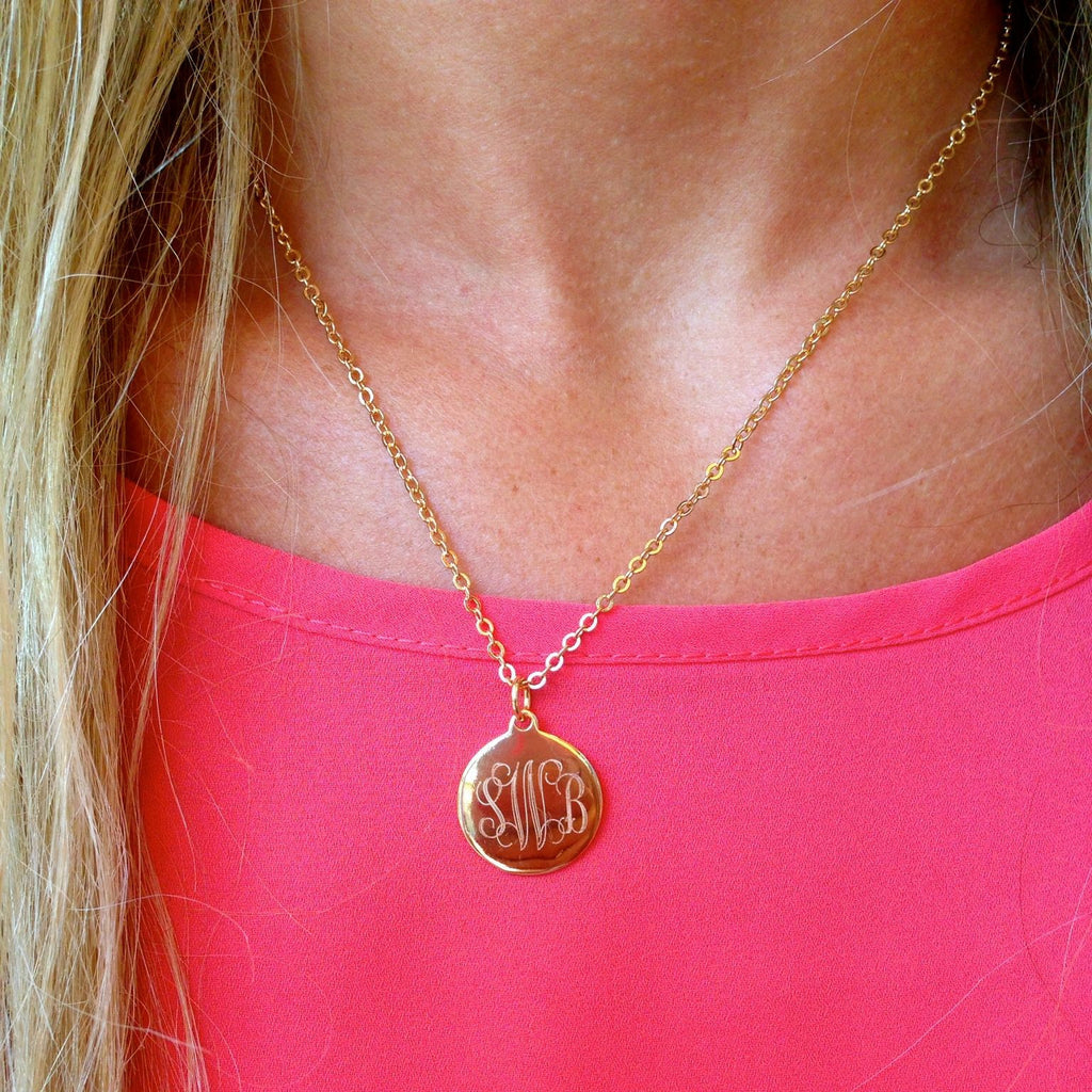 Pretty & Personalized Monogram Disc Necklace