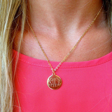Pretty & Personalized Monogram Disc Necklace