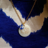 Anchor's Away Monogram Necklace