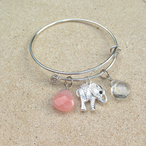 Elephant Charm Bangle