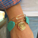 Whatever Makes You Happy Turquoise Charm Bangle Set
