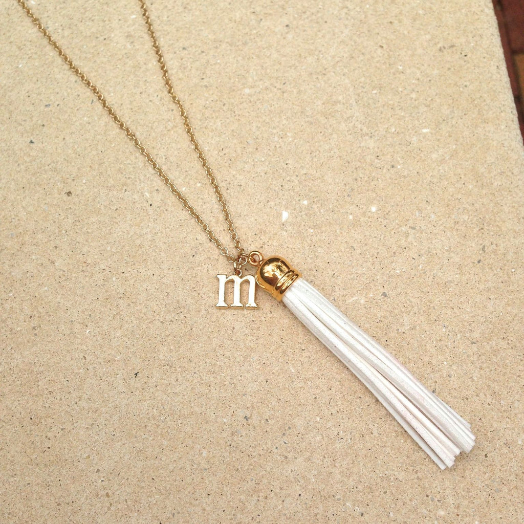 Initial Tassel Necklace
