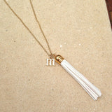 Initial Tassel Necklace