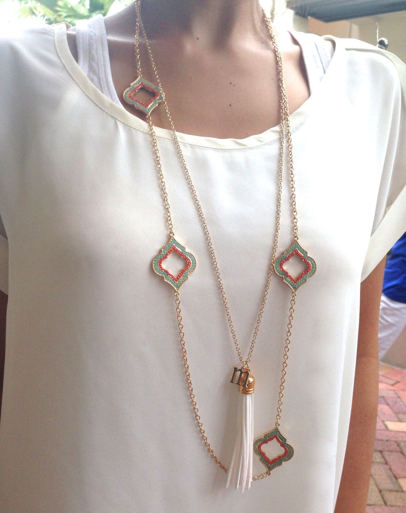 Initial Tassel Necklace