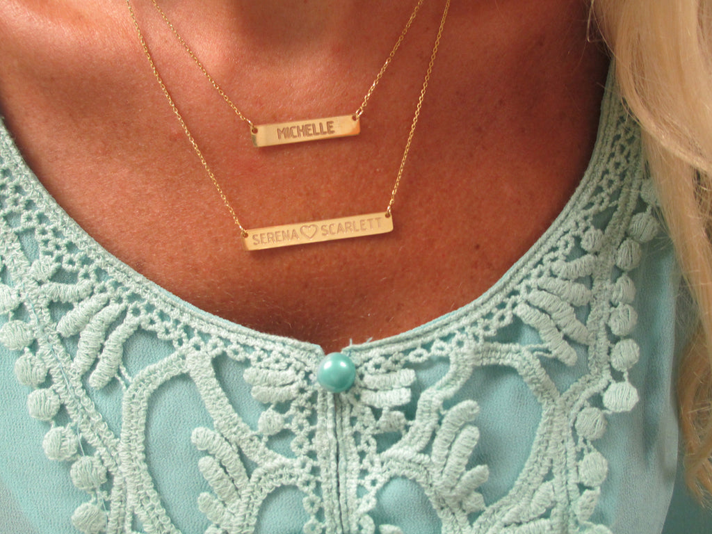 ILJA Personalized Bar Necklace
