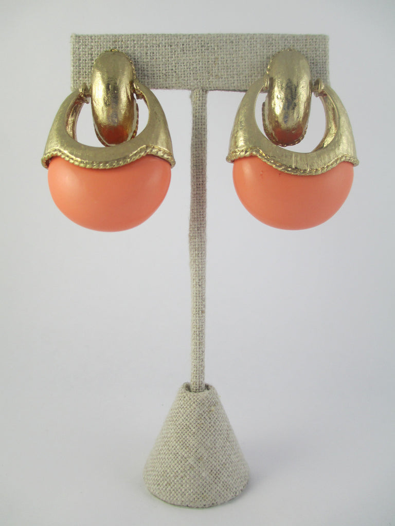 Peach Drop Earrings