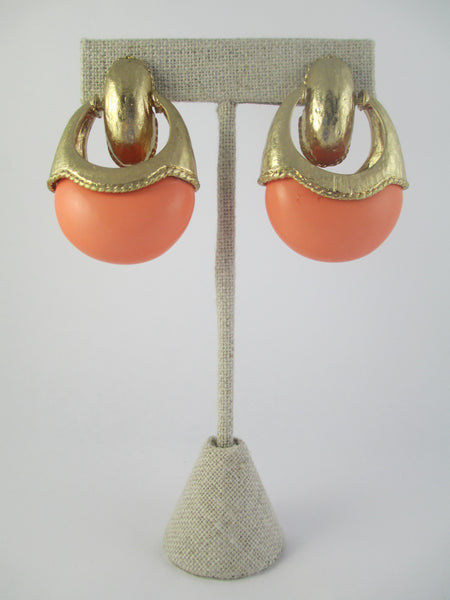Peach Drop Earrings