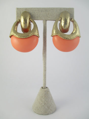 Peach Drop Earrings