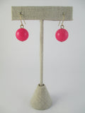 Hot Pink Bead Earrings