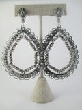 Graphite Tear Drop Earrings
