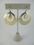 Gold Hammered Hoop Earrings