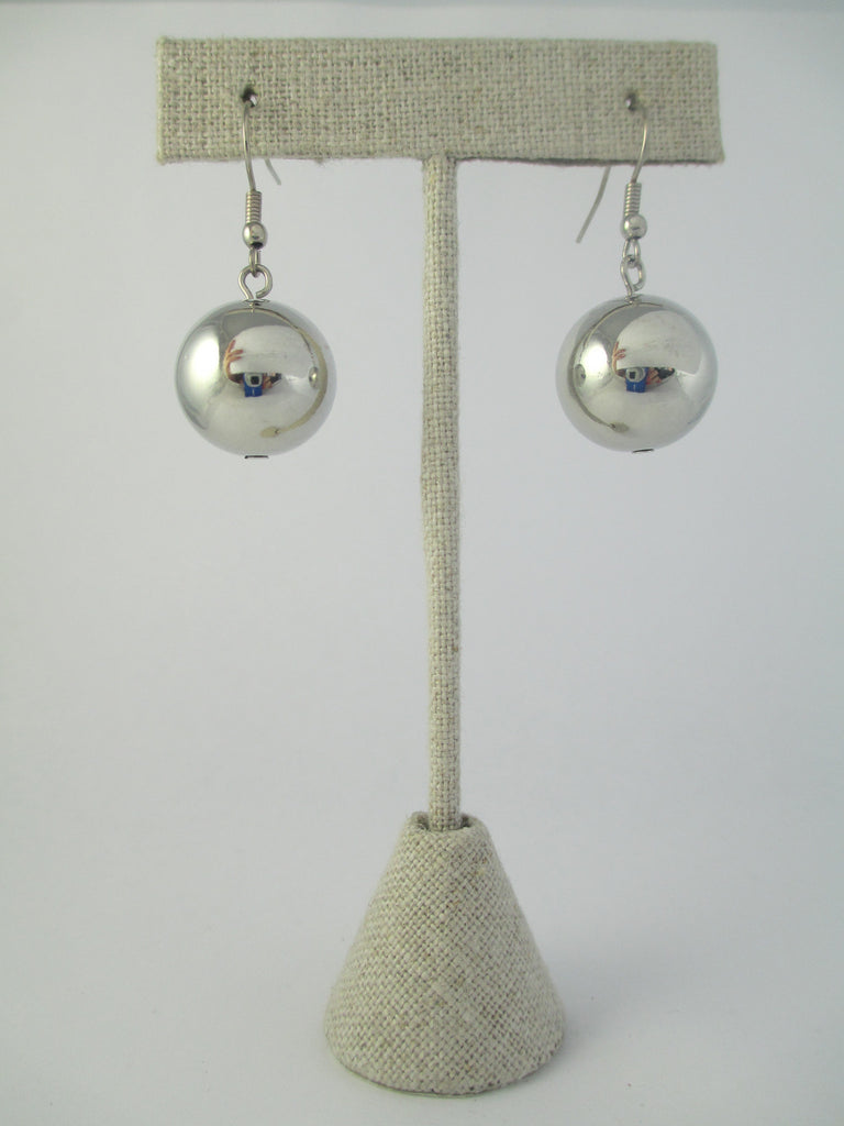 Silver Bead Earrings